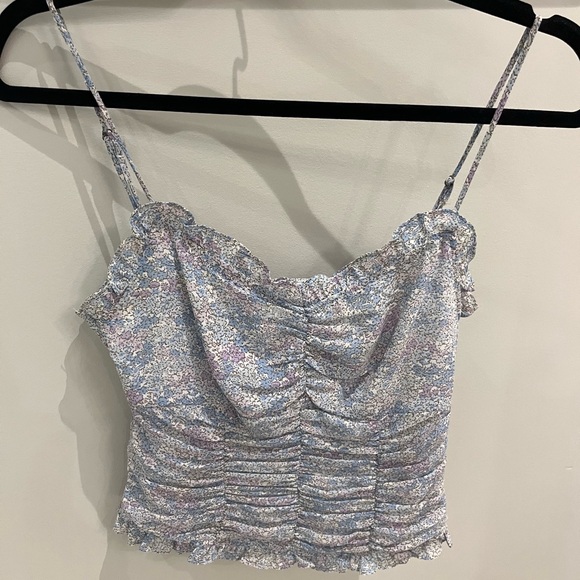 floral corset style ruched top - Picture 4 of 6